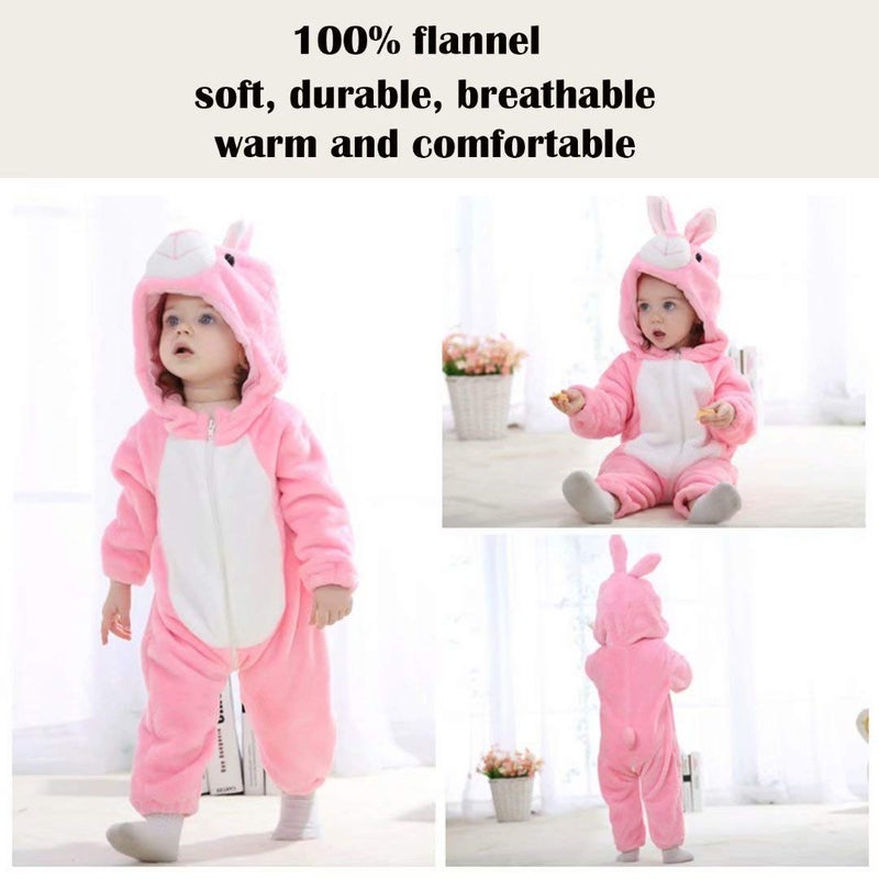 OLLULL Baby Bunny Costumes Unisex Toddler Outfit Halloween Dress Up Romper 12-18 Months - Image 5